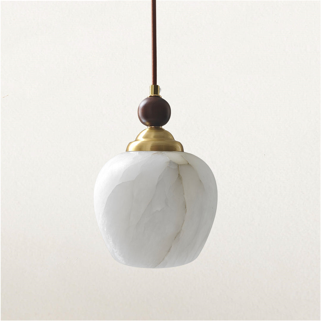 Alabaster Spherical Pendant Light - Elegant Alabaster Fixture for Modern Bedroom Decor and Stylish Hanging Lights for Bedroom