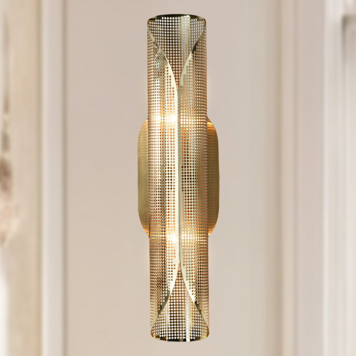 Curl Perforated Sconce 2-Light - Modern Light Fixture for kitchen, Bedroom Wall Sconces