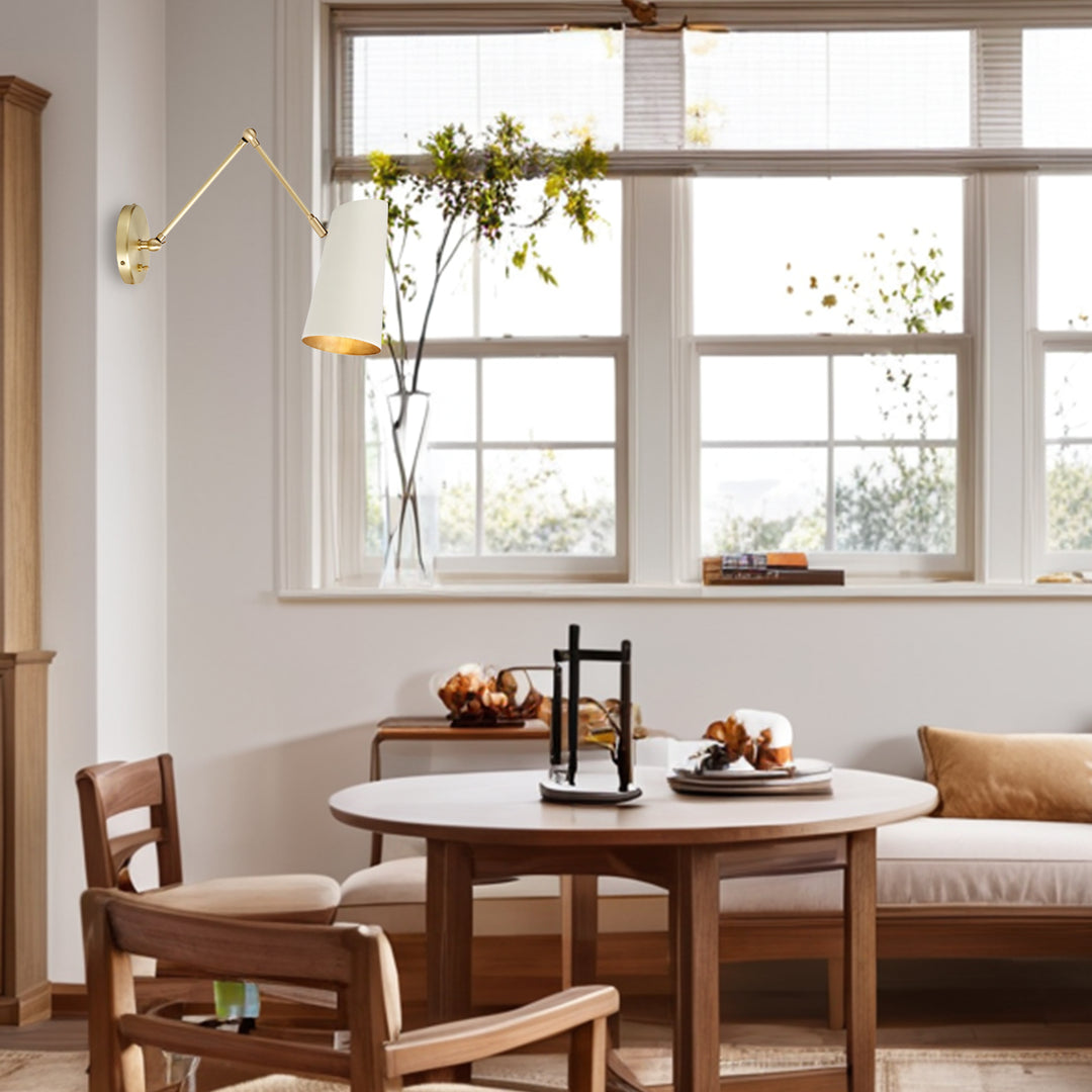 Elegant Articulating Mid-Century Modern Metal Sconce - Stylish and Functional Wall Lights for Living Room