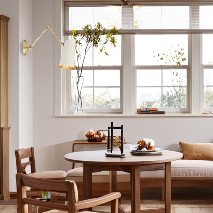 Elegant Articulating Mid-Century Modern Metal Sconce - Stylish and Functional Wall Lights for Living Room