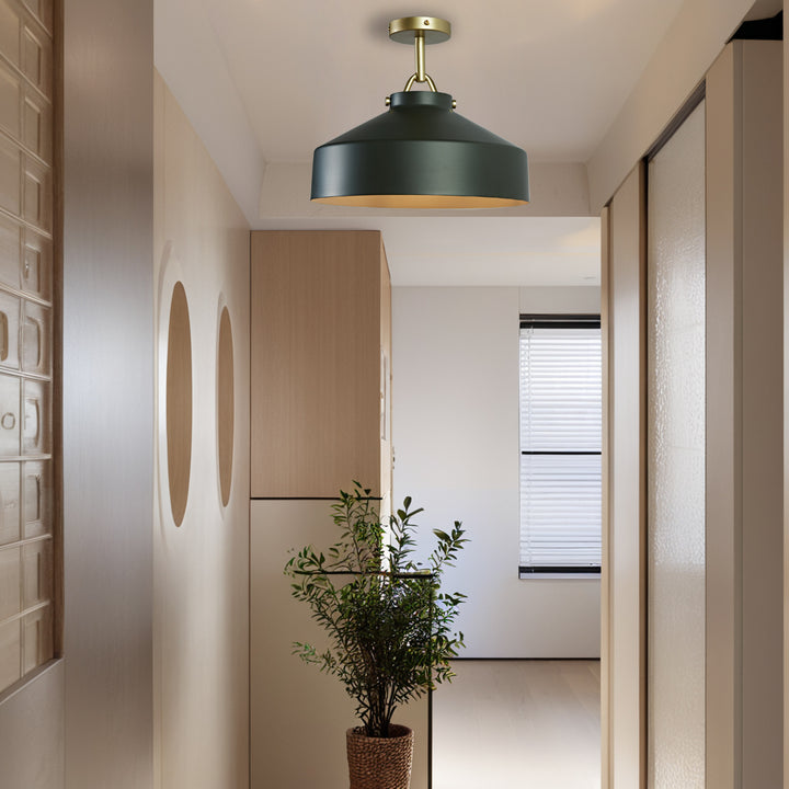 Flexillum Living Room Flush Mount 16" - Sleek Design with Angular Details, Versatile Placement, and Dimmer Switch Compatible - Perfect for Living Room, Ceiling Lamps for Living Room, and Lounge Lights Ceiling