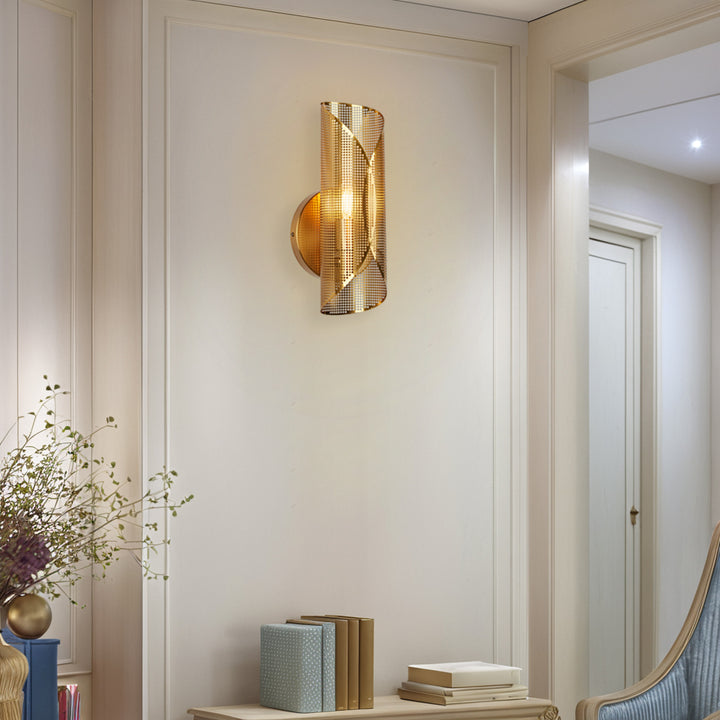 Curl Perforated Sconce 1-Light - Perfect for Kitchen and Bedroom Wall Sconces