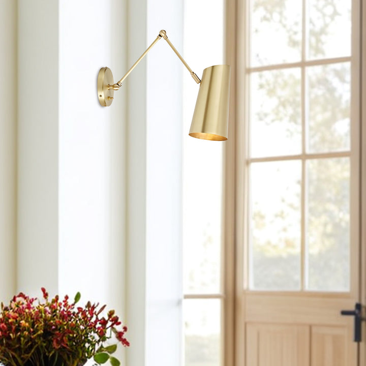 Elegant Articulating Mid-Century Modern Metal Sconce - Stylish and Functional Wall Lights for Living Room