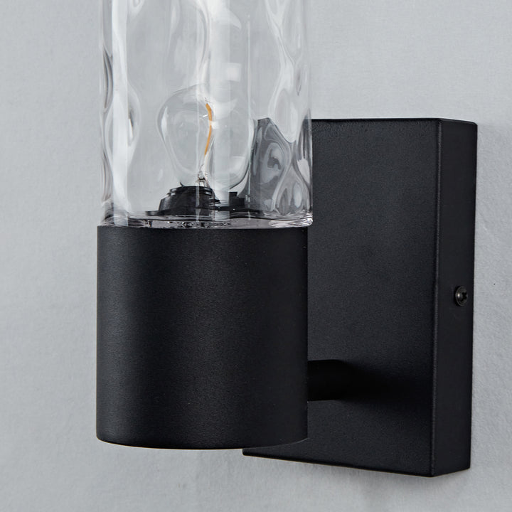 Transparent Glass Cylinder - Sleek Handcrafted Wall Lamps for Optimal Light, Suitable for Bathrooms and Living Rooms