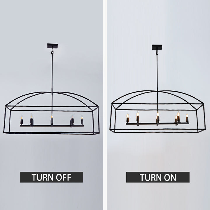 ForgeCurve Dining Chandelier - Modern Hand-Forged Chandelier with Organic Curves Suitable for Dining Room And Living Room