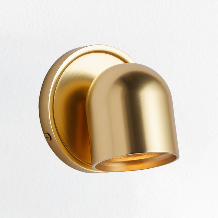 Minimalist Design Metal Dome LED Indoor Sconce - Modern Swedish Design with Brass Construction