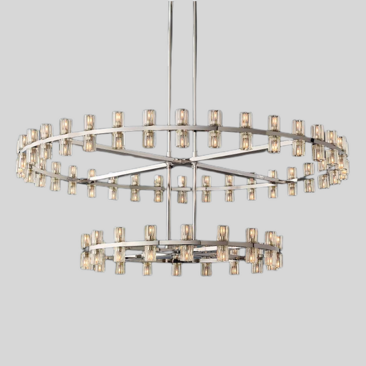 Theresa Crystal Modern Chandelier - Maria Theresa Design with Clear Crystal and Precision Cut K9 Crystal - Stylish Hanging Light Fixture Perfect for Your Living Room