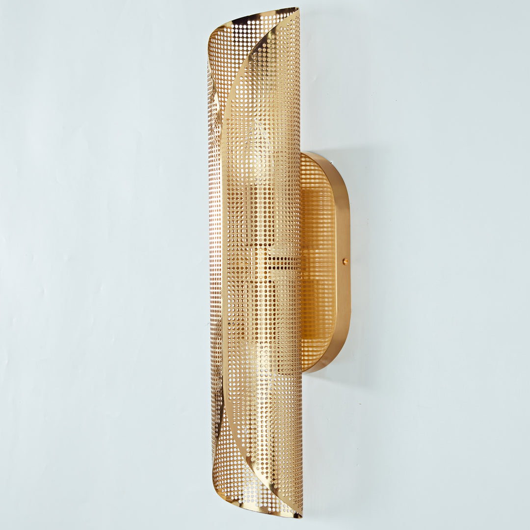 Curl Perforated Sconce 2-Light - Modern Light Fixture for kitchen, Bedroom Wall Sconces