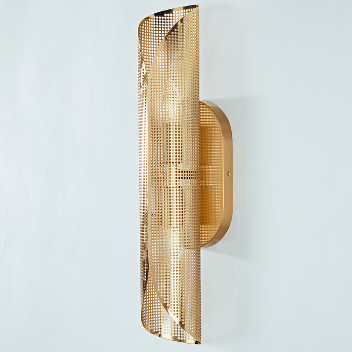 Curl Perforated Sconce 2-Light - Modern Light Fixture for kitchen, Bedroom Wall Sconces