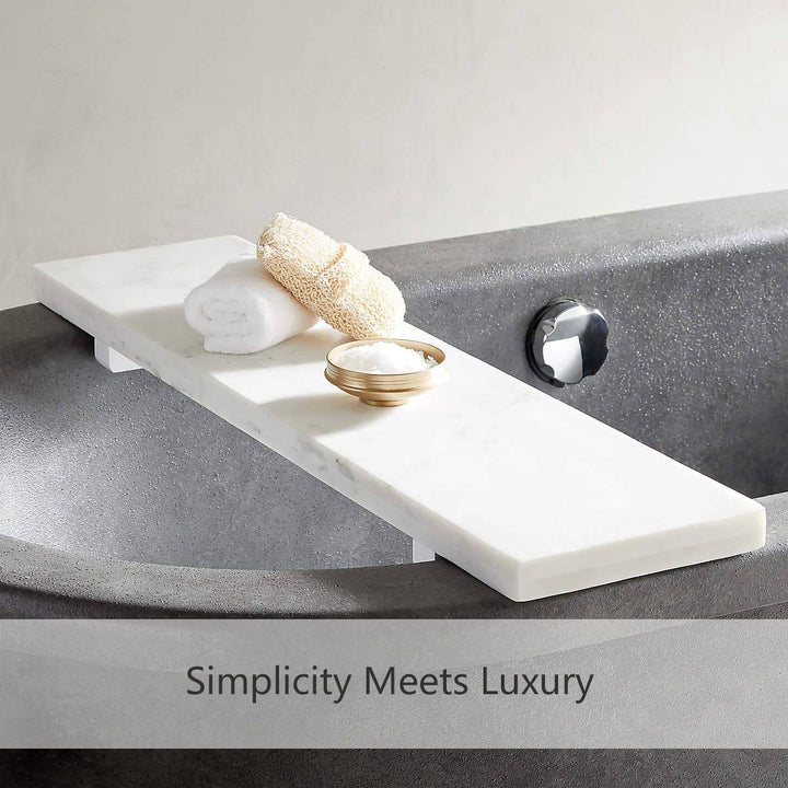 NeatEssence Marble Bath Accessories with Unique Design and Honed Smooth Finish for Elegant Bathroom Decor