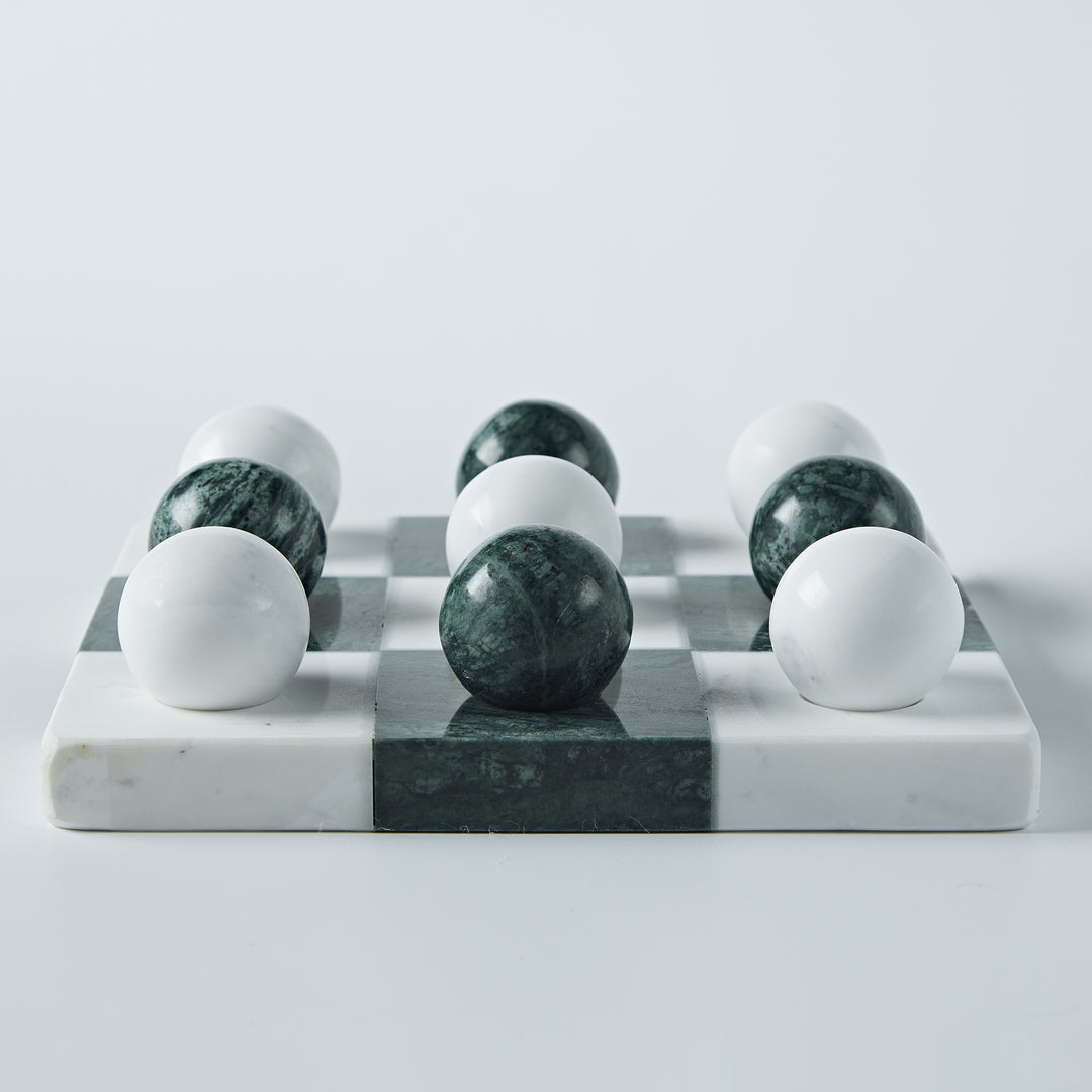 Green Marble Tic Tac Toe Board