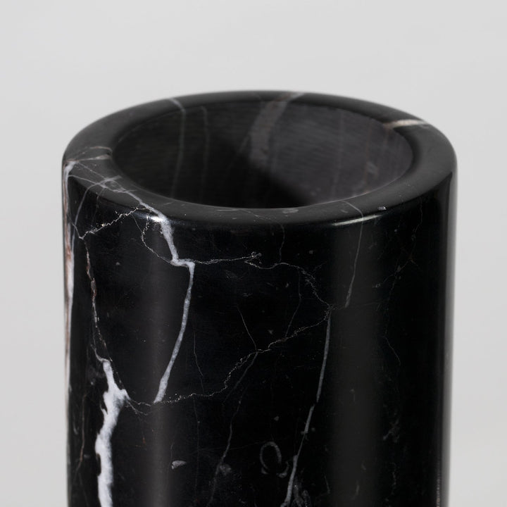 Handcrafted Black Marquina Marble Bath Accessories - Unique and Chic Bathroom Supplies for Elegant Decor