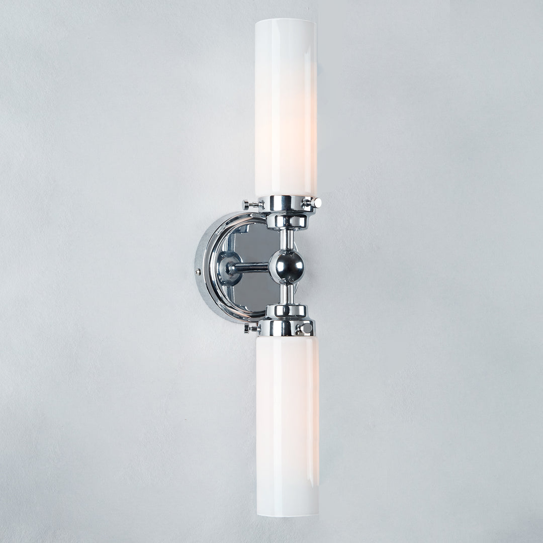 Spherical Steel Sconce - Modern Silhouette with Steel Construction and Spherical Detail - Stylish Bathroom Wall Lights and Contemporary Bathroom Sconces Modern