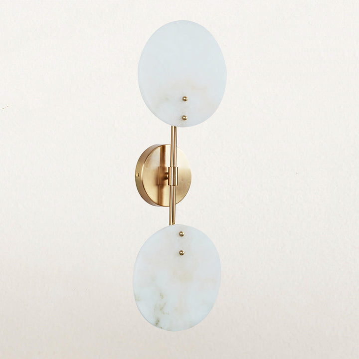 Alabaster Mid-Century Modern Wall Sconce with Diffused Light and Versatile Styling，Bathroom Wall Sconces, Vanity Sconce Light, Kitchen Wall Lights