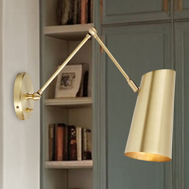 Elegant Articulating Mid-Century Modern Metal Sconce - Stylish and Functional Wall Lights for Living Room