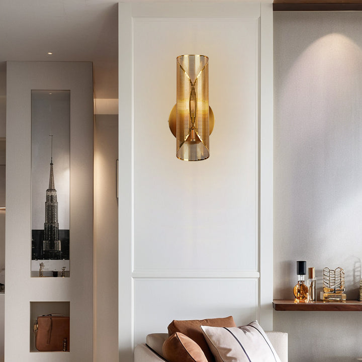 Curl Perforated Sconce 1-Light - Perfect for Kitchen and Bedroom Wall Sconces