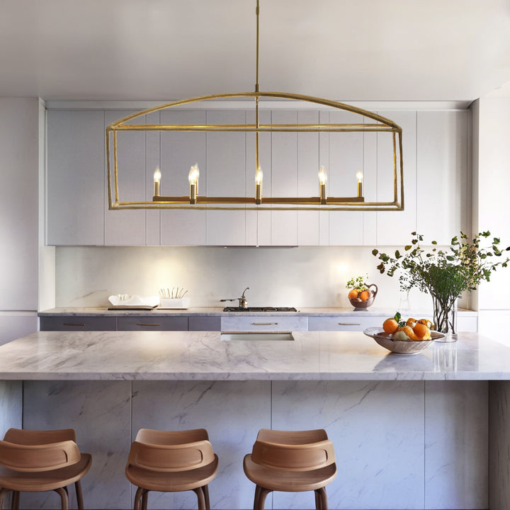 ForgeCurve Dining Chandelier - Modern Hand-Forged Chandelier with Organic Curves Suitable for Dining Room And Living Room