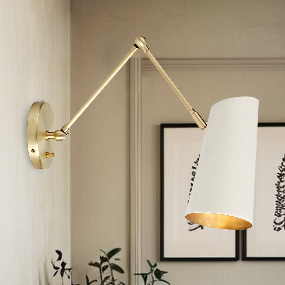 Elegant Articulating Mid-Century Modern Metal Sconce - Stylish and Functional Wall Lights for Living Room