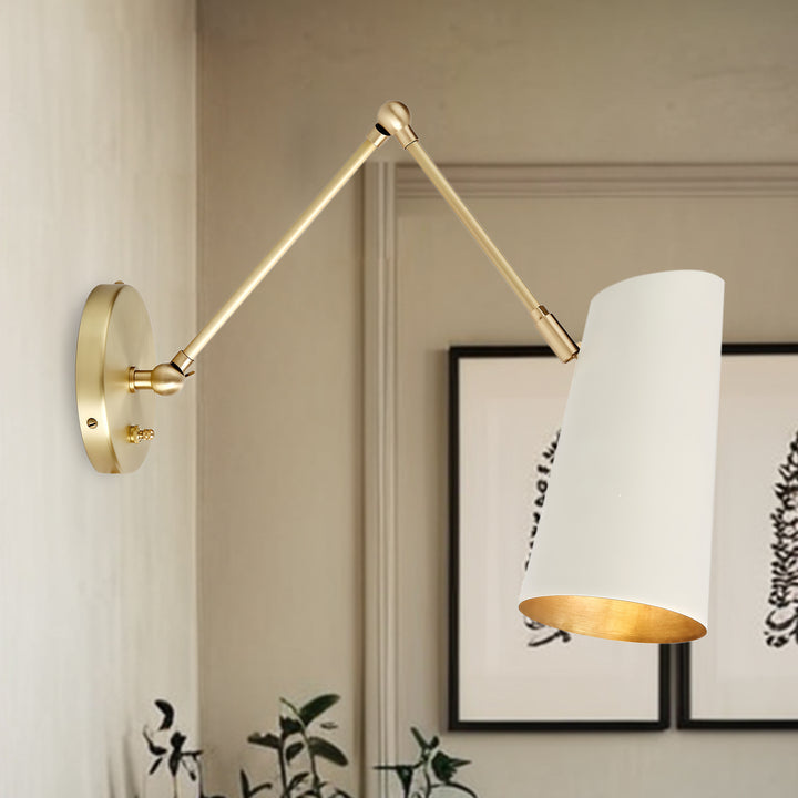 Elegant Articulating Mid-Century Modern Metal Sconce - Stylish and Functional Wall Lights for Living Room
