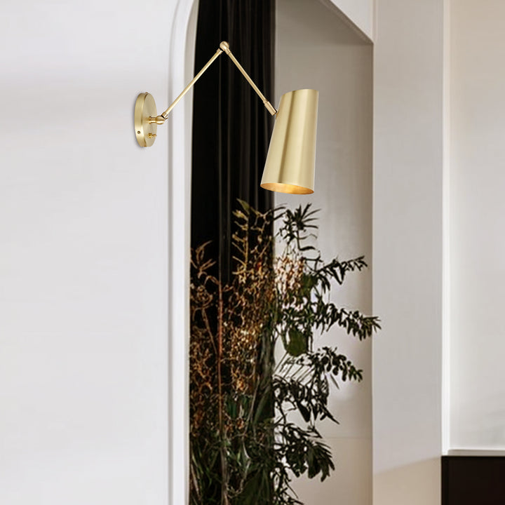 Elegant Articulating Mid-Century Modern Metal Sconce - Stylish and Functional Wall Lights for Living Room