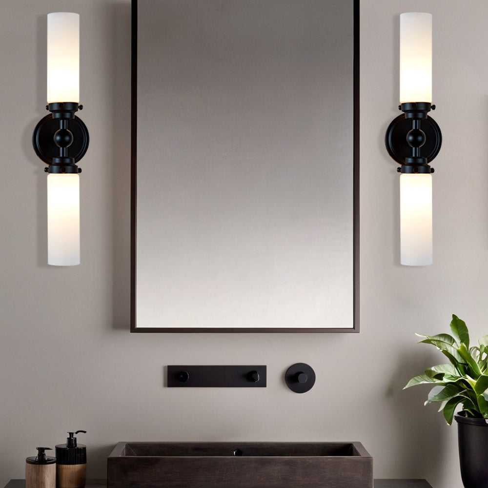 Spherical Steel Sconce - Modern Silhouette with Steel Construction and Spherical Detail - Stylish Bathroom Wall Lights and Contemporary Bathroom Sconces Modern
