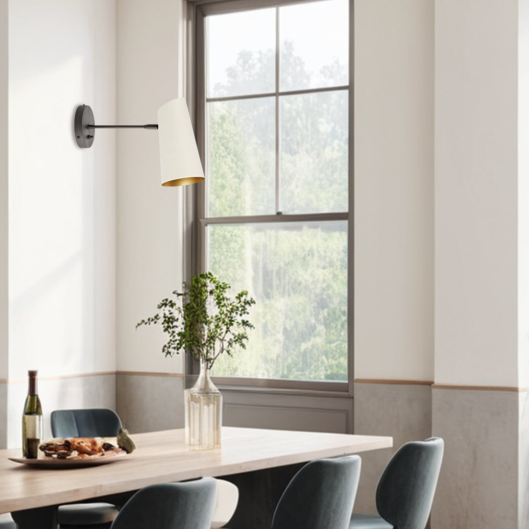 Metal Medium Streamline Glow Sconce - Articulating Brass Wall Lights for Living Room