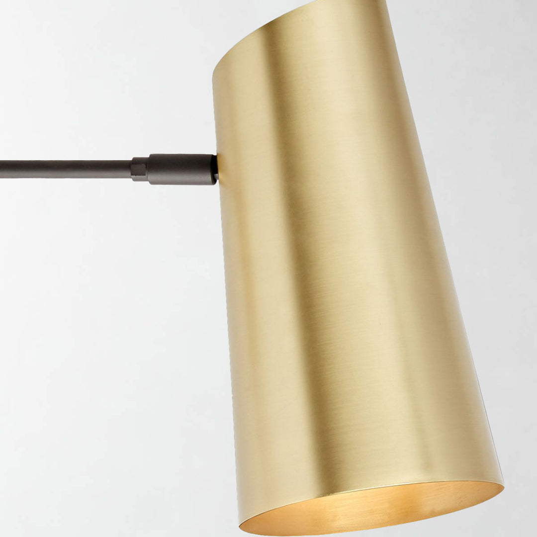 Metal Medium Streamline Glow Sconce - Articulating Brass Wall Lights for Living Room