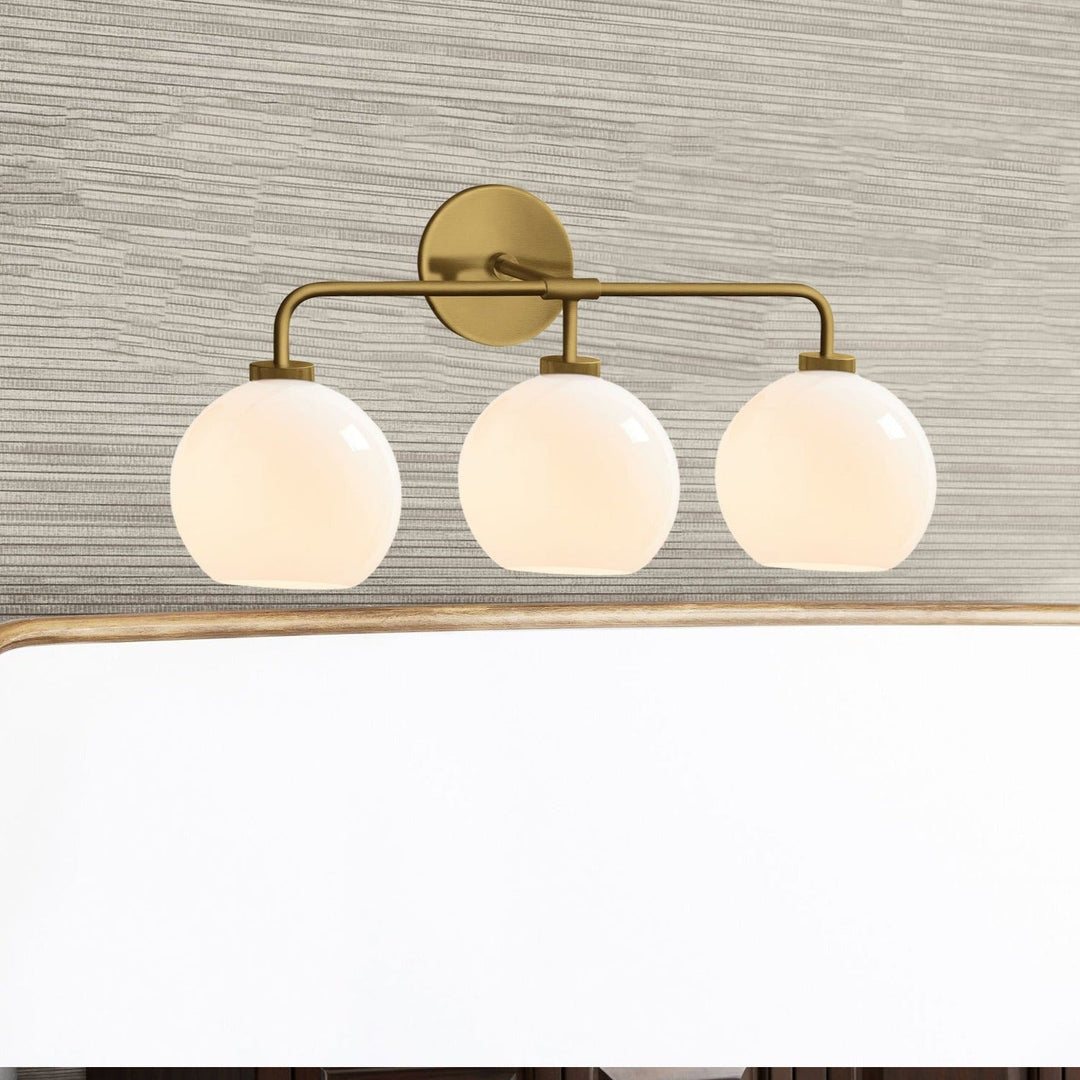 Blown Glass Steel Frame Triple Sconce Collection - Stylish Glass Sconce Options, Bathroom Sconces