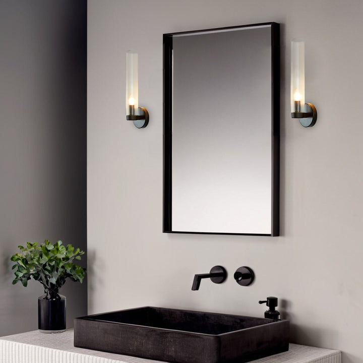Radiant Fluted Glow Sconce - Elegant Bathroom Wall Lights with Fluted Glass Shade, Suitable for Your Makeup Lighting Mirror in the Bathroom