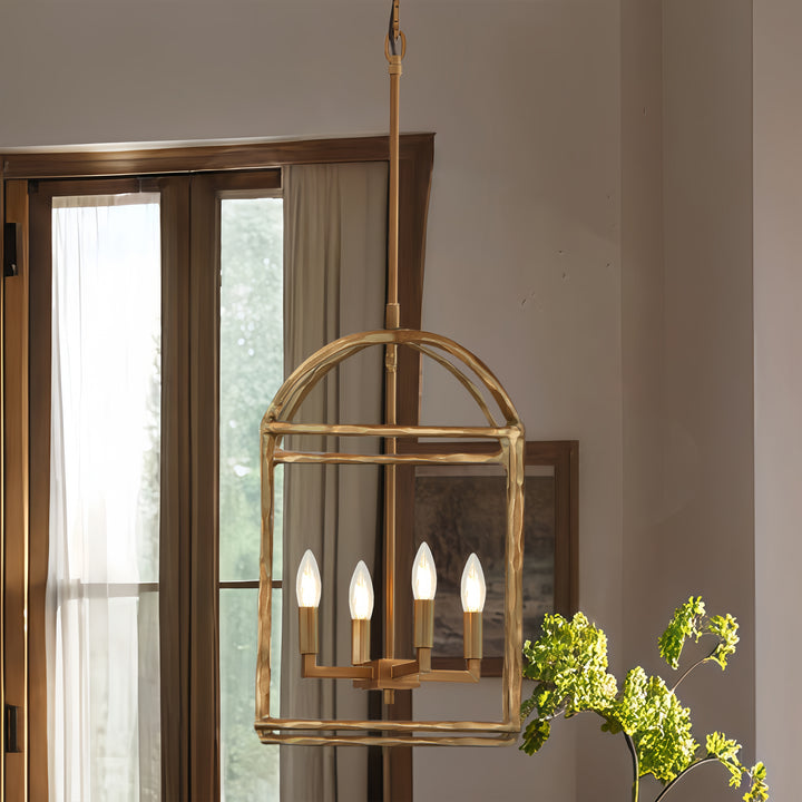 Modern Industrial Forged-Iron Pendant Light - Adjustable Height Hanging Light Fixtures, Suitable for Dining Room And Living Room