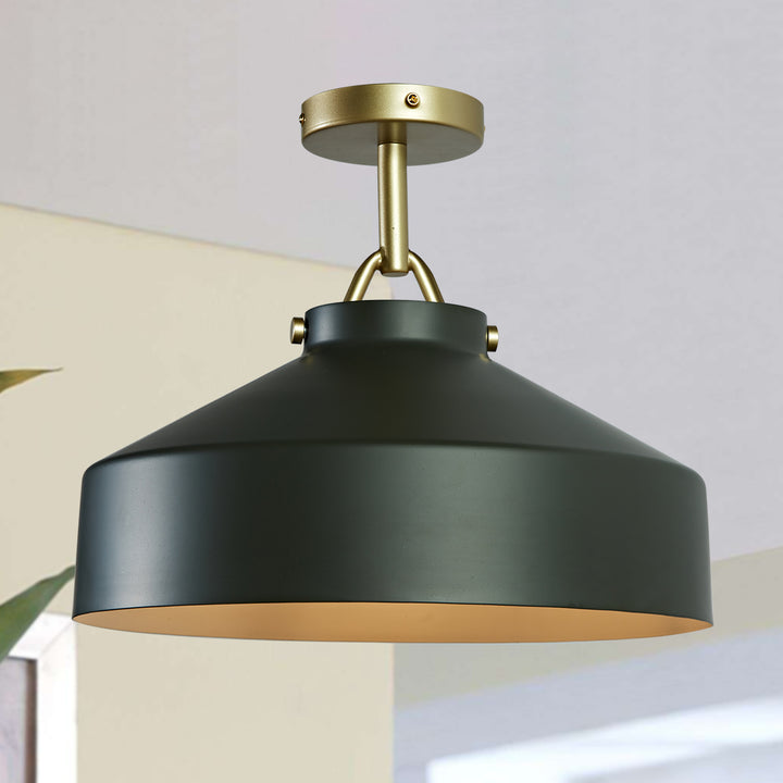 Flexillum Living Room Flush Mount 16" - Sleek Design with Angular Details, Versatile Placement, and Dimmer Switch Compatible - Perfect for Living Room, Ceiling Lamps for Living Room, and Lounge Lights Ceiling