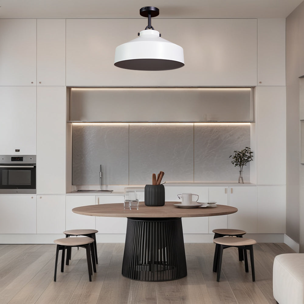 Flexillum Living Room Flush Mount 16" - Sleek Design with Angular Details, Versatile Placement, and Dimmer Switch Compatible - Perfect for Living Room, Ceiling Lamps for Living Room, and Lounge Lights Ceiling