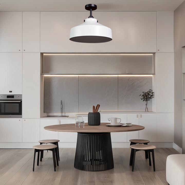 Flexillum Living Room Flush Mount 16" - Sleek Design with Angular Details, Versatile Placement, and Dimmer Switch Compatible - Perfect for Living Room, Ceiling Lamps for Living Room, and Lounge Lights Ceiling