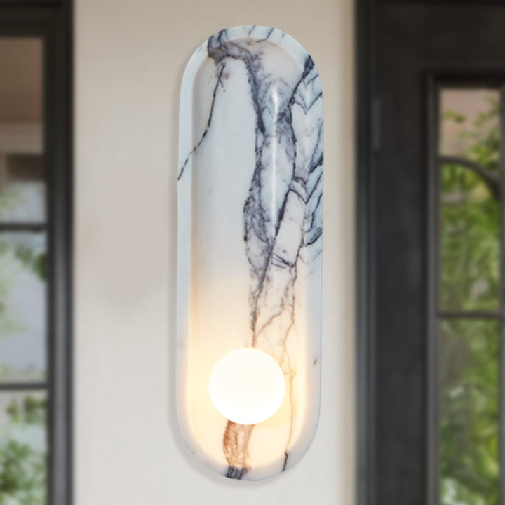 Roxane White Marble Wall Sconce - Elegant Roxane sconce Design with Stunning Finishes - Perfect for Bathroom Sconce and Kitchen Sconce