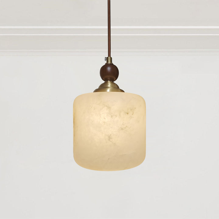 Alabaster Creative Square Pendant Light - Elegant Alabaster Lighting Fixture for Modern Home Decor