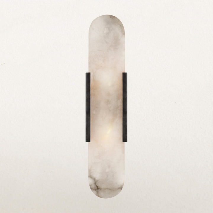 Alabaster Elegance Backplate Sconce - Elegant Alabaster Design with Stunning Finishes - Perfect for Bathroom Sconce