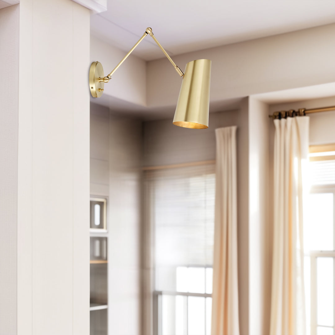 Elegant Articulating Mid-Century Modern Metal Sconce - Stylish and Functional Wall Lights for Living Room