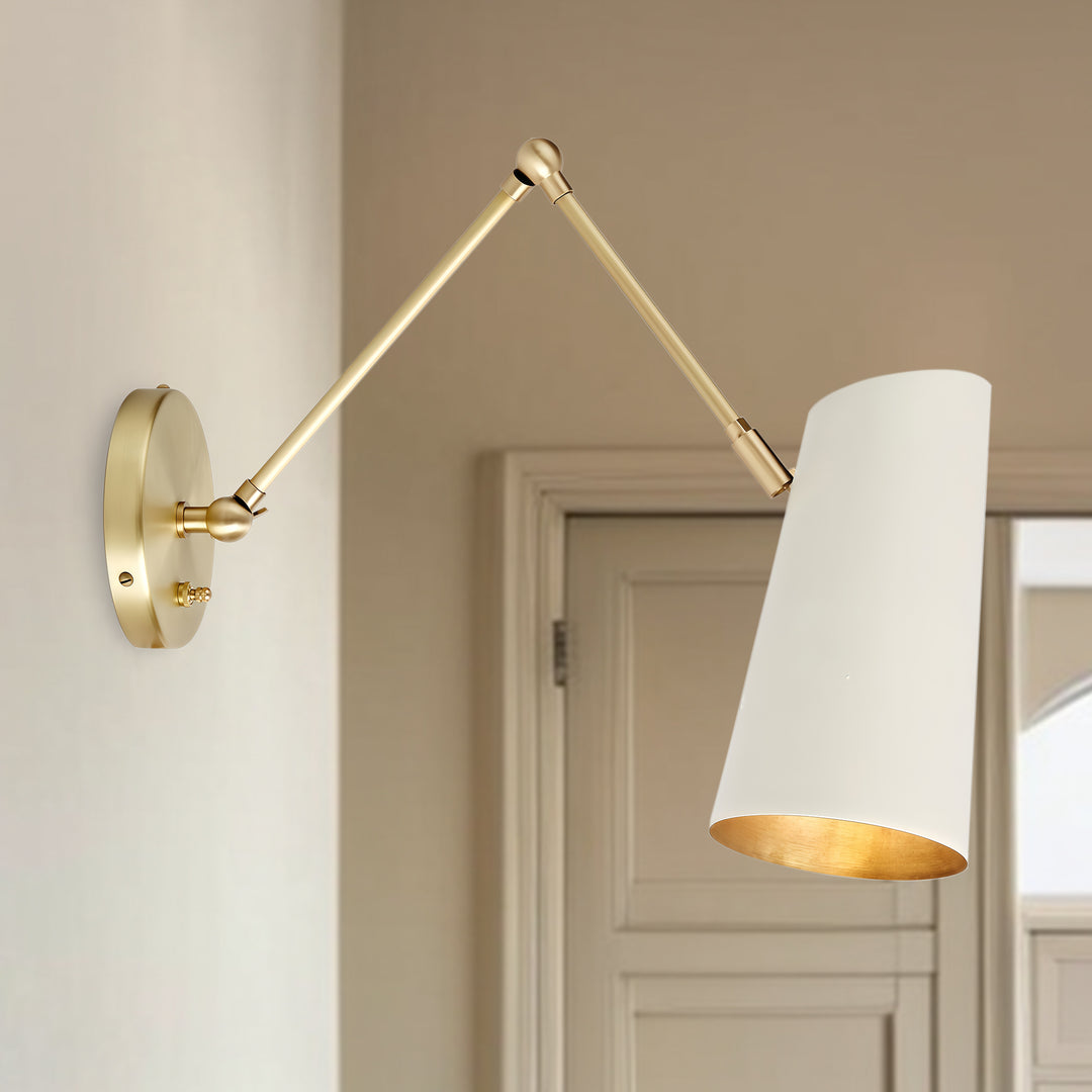Elegant Articulating Mid-Century Modern Metal Sconce - Stylish and Functional Wall Lights for Living Room