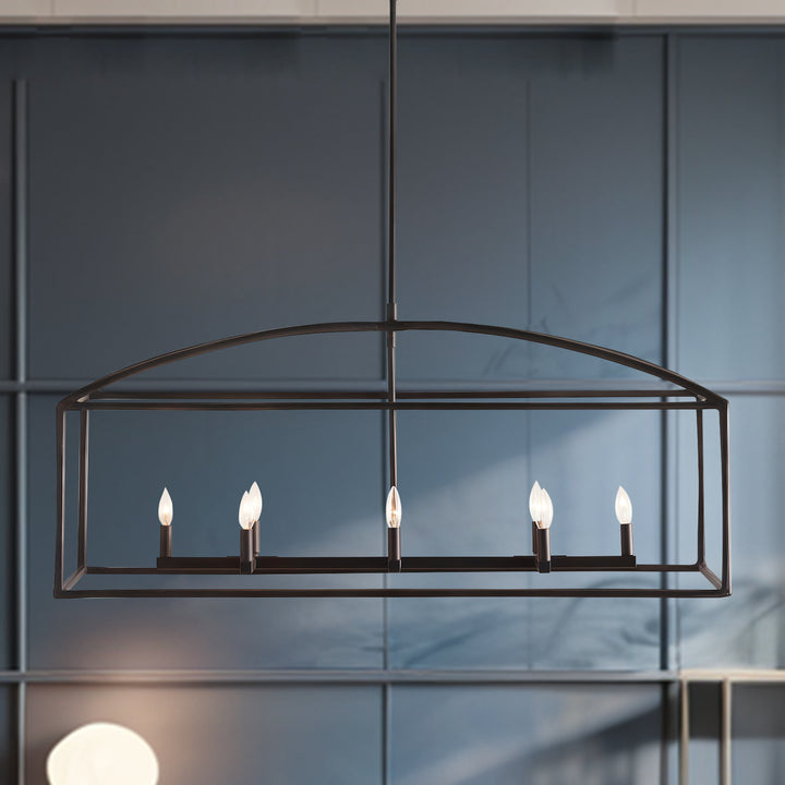ForgeCurve Dining Chandelier - Modern Hand-Forged Chandelier with Organic Curves Suitable for Dining Room And Living Room