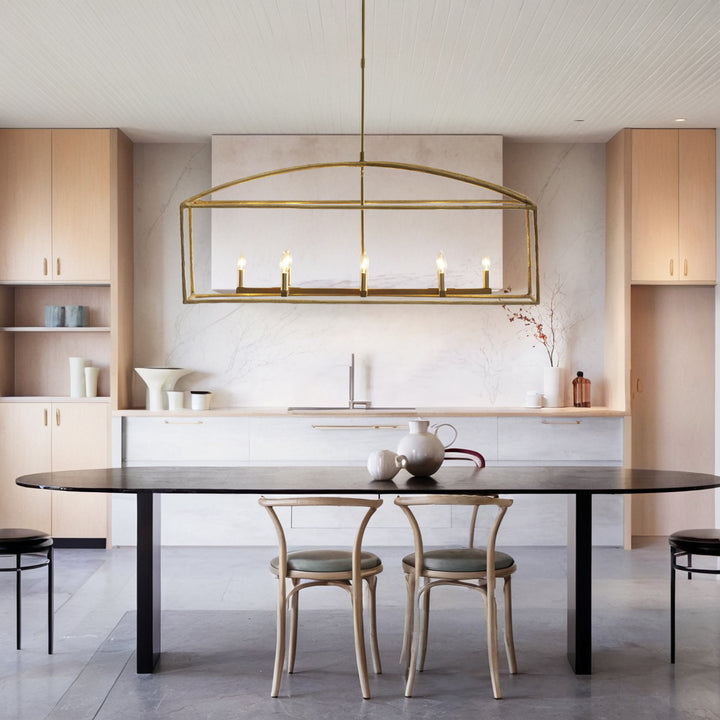ForgeCurve Dining Chandelier - Modern Hand-Forged Chandelier with Organic Curves Suitable for Dining Room And Living Room