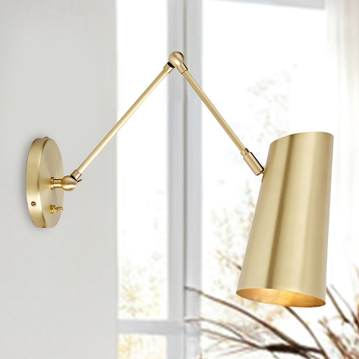 Elegant Articulating Mid-Century Modern Metal Sconce - Stylish and Functional Wall Lights for Living Room