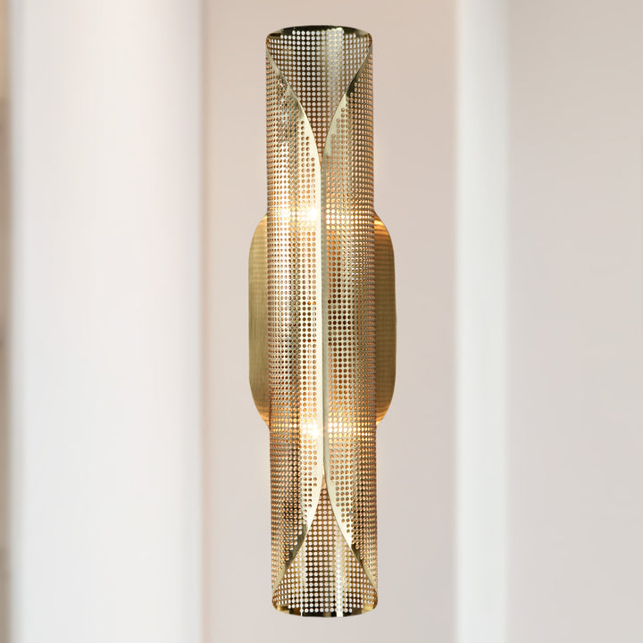 Curl Perforated Sconce 2-Light - Modern Light Fixture for kitchen, Bedroom Wall Sconces