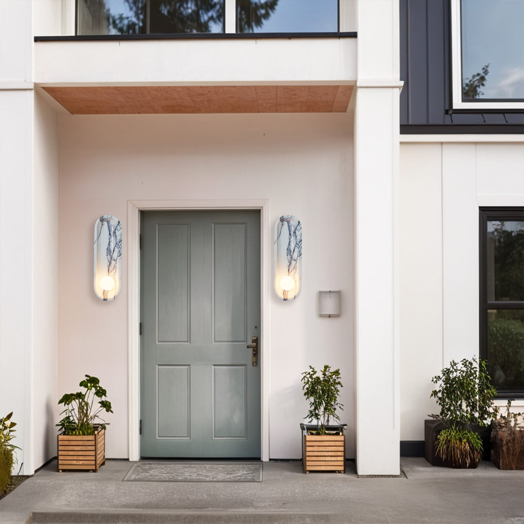 Roxane White Marble Wall Sconce - Elegant Roxane sconce Design with Stunning Finishes - Perfect for Bathroom Sconce and Kitchen Sconce