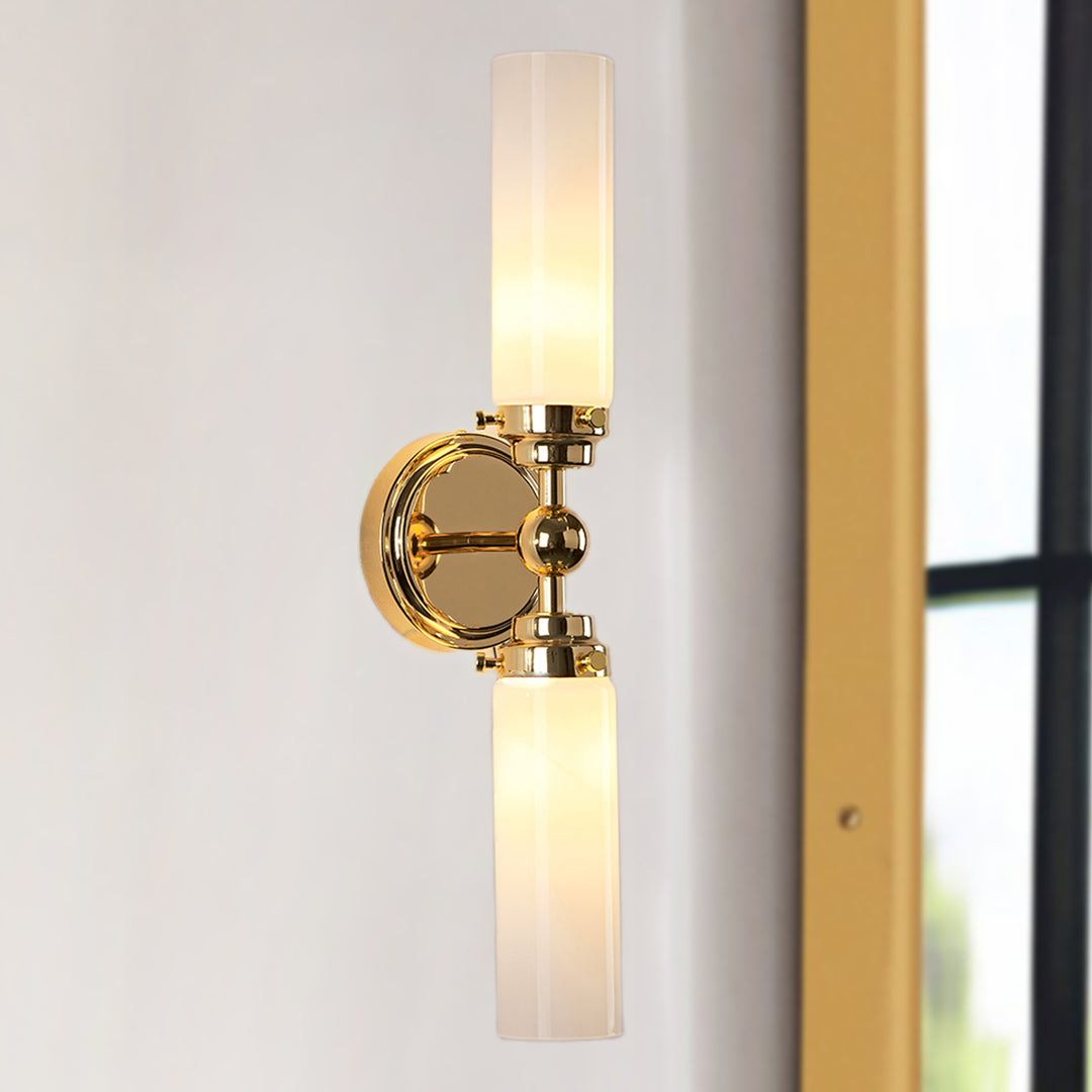 Spherical Steel Sconce - Modern Silhouette with Steel Construction and Spherical Detail - Stylish Bathroom Wall Lights and Contemporary Bathroom Sconces Modern