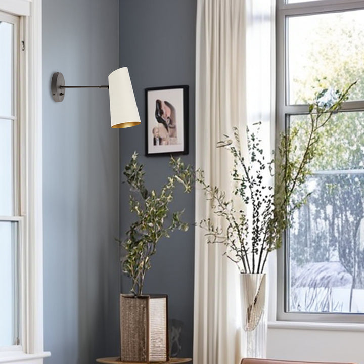 Metal Medium Streamline Glow Sconce - Articulating Brass Wall Lights for Living Room