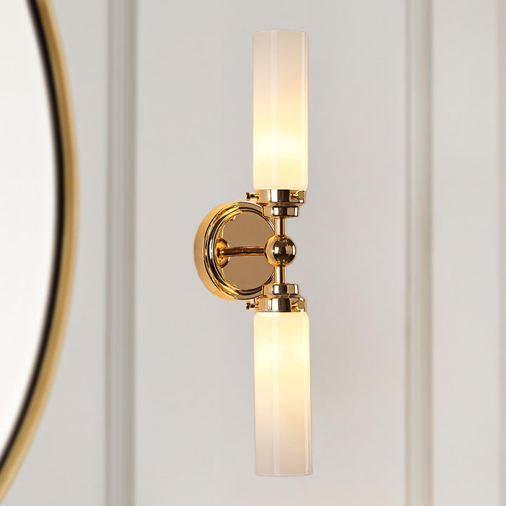 Spherical Steel Sconce - Modern Silhouette with Steel Construction and Spherical Detail - Stylish Bathroom Wall Lights and Contemporary Bathroom Sconces Modern