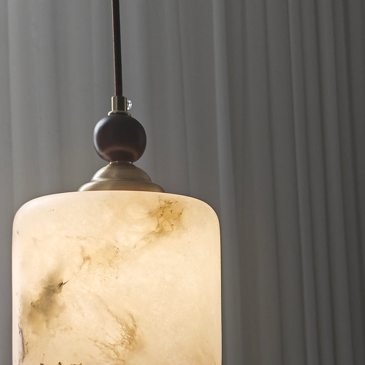 Alabaster Creative Square Pendant Light - Elegant Alabaster Lighting Fixture for Modern Home Decor