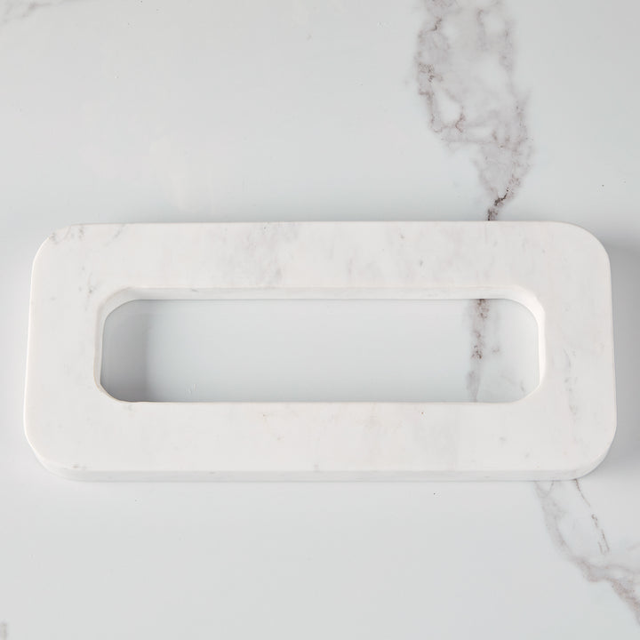 Handmade Italian Marble Trivet - Unique Hand-Carved White Marble Design for Kitchen and Dining Room Multi-functional Use