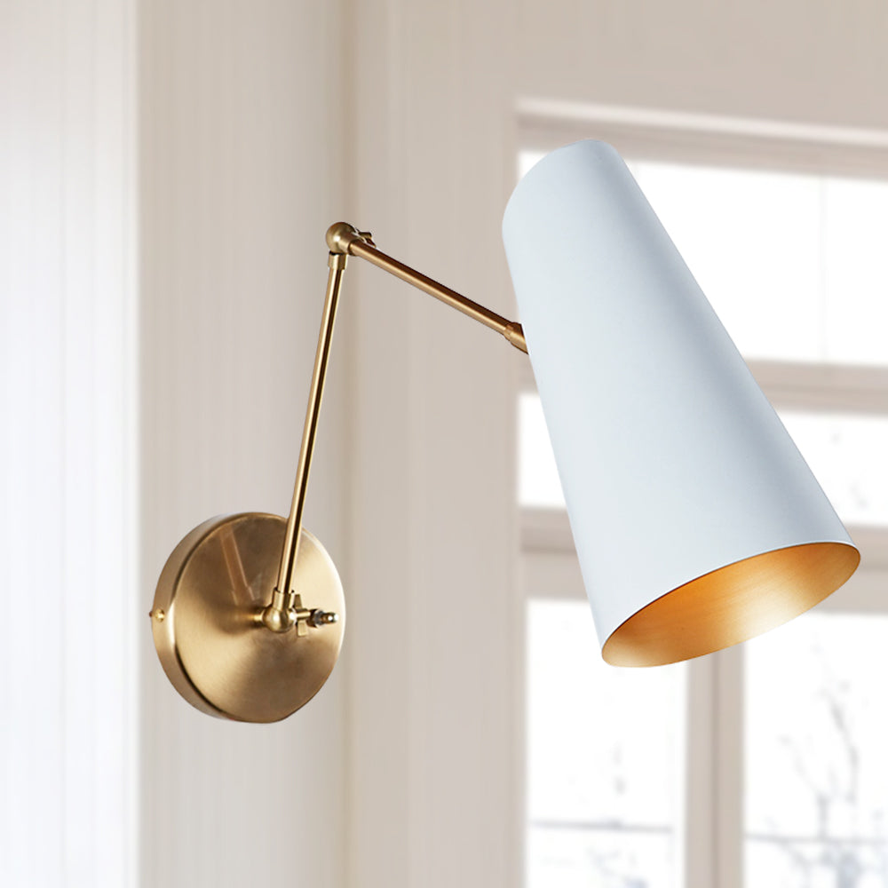 Elegant Articulating Mid-Century Modern Metal Sconce - Stylish and Functional Wall Lights for Living Room