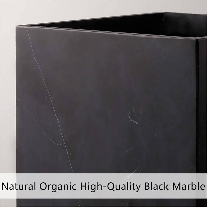 Handcrafted Black Marquina Marble Bath Accessories - Unique and Chic Bathroom Supplies for Elegant Decor